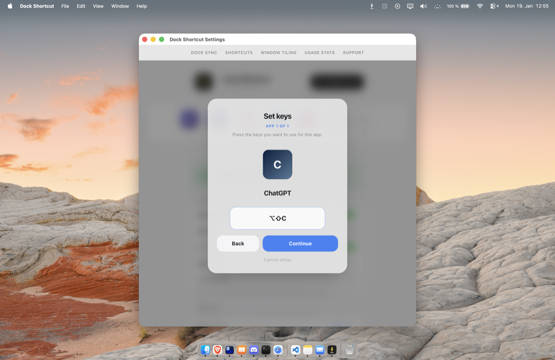 Keyboard shortcut recording